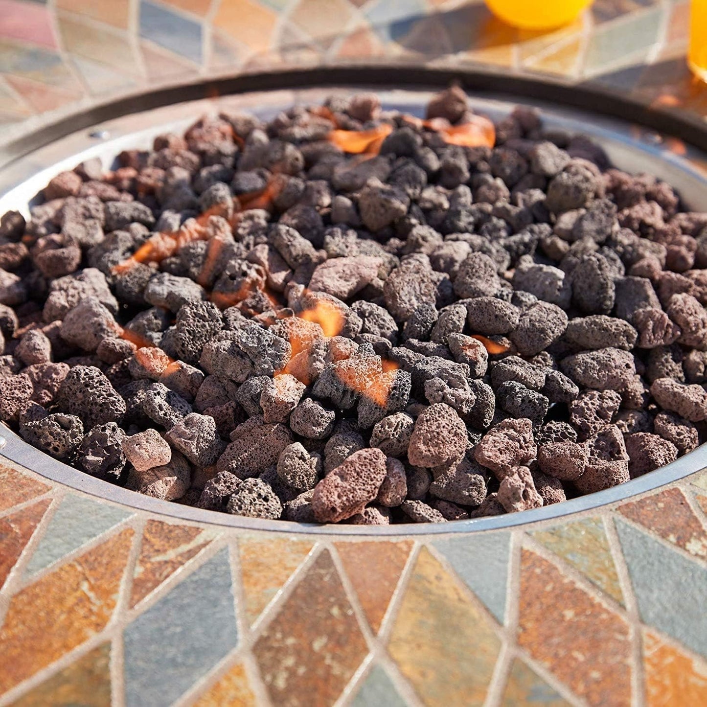 Sudbury 42" Round Fire Pit Table - Black