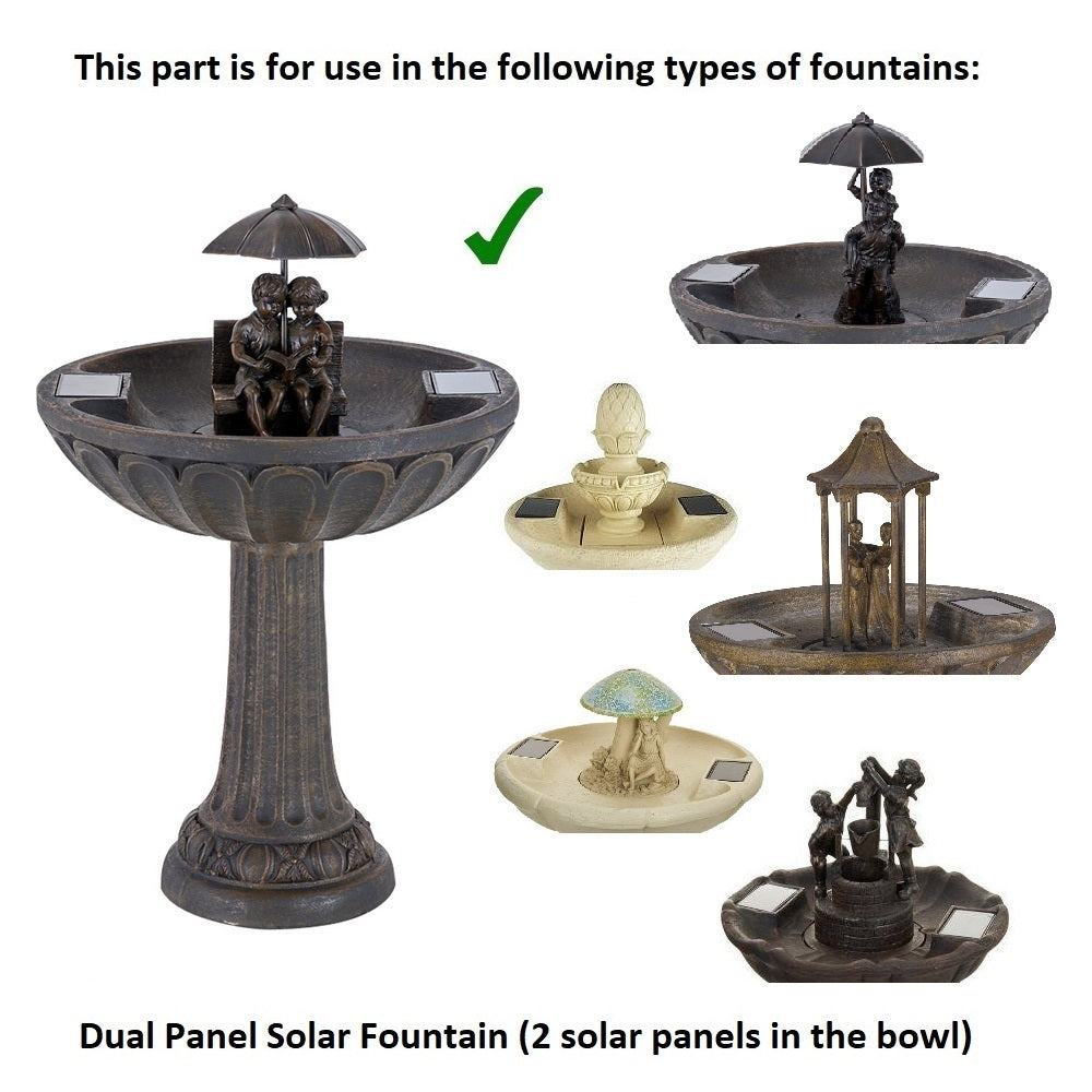 SP-160X01 Pump with 4" cable attached (for Birdbath, 2-Tier, Lily, Aquanura) *DISCONTINUED