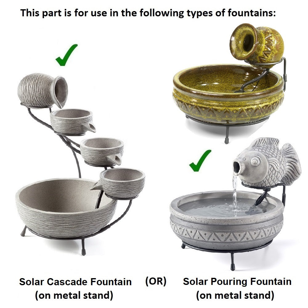 AC Adapter (to run pump using electricity for Cascade/Tabletop fountains) *Push-Together Plug (READ COMPATIBILITY)