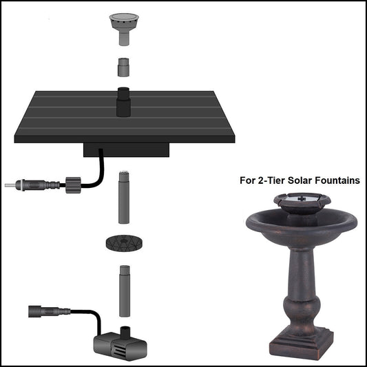 2090PKST Standard Solar Kit for 2-Tier Fountain (NOTE: REPLACED BY #2090PKR)