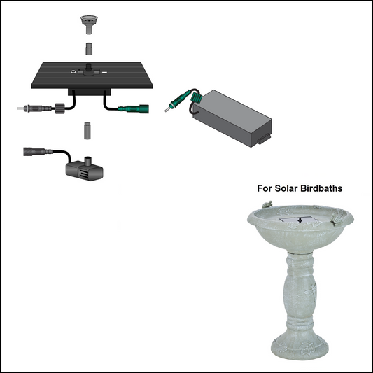 2060PKDT Solar-On-Demand Kit with Battery Pack for Birdbath Fountain (NOTE: REPLACED BY 2060PKR)