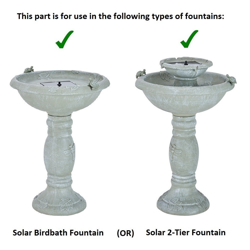 Fountain Head Kit for Solar Birdbaths & 2-Tier Fountains