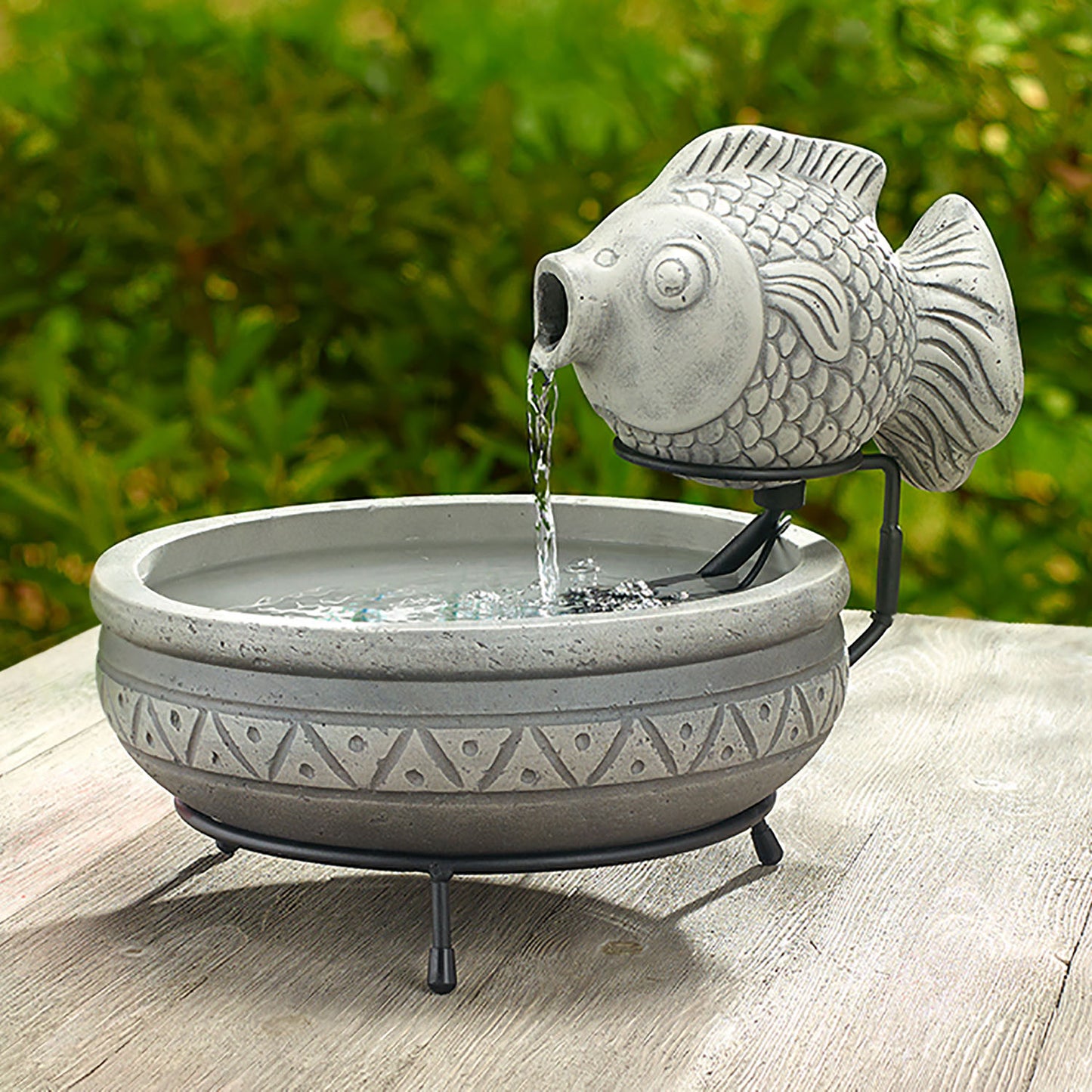 Marin Cement Fish Solar Fountain