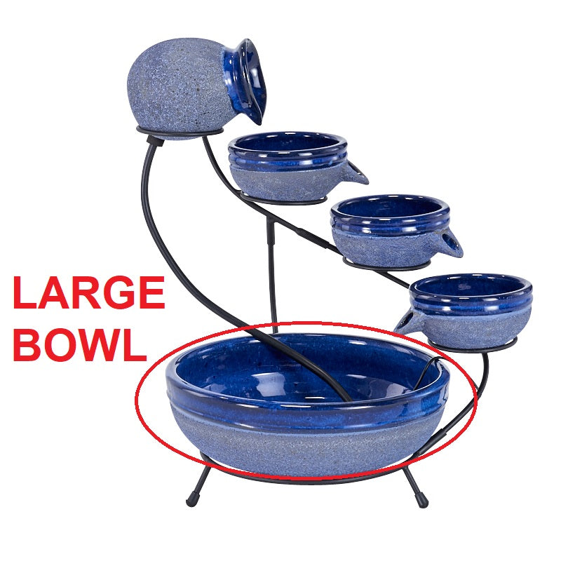 Large Ceramic Bowl for Blueberry Cascade