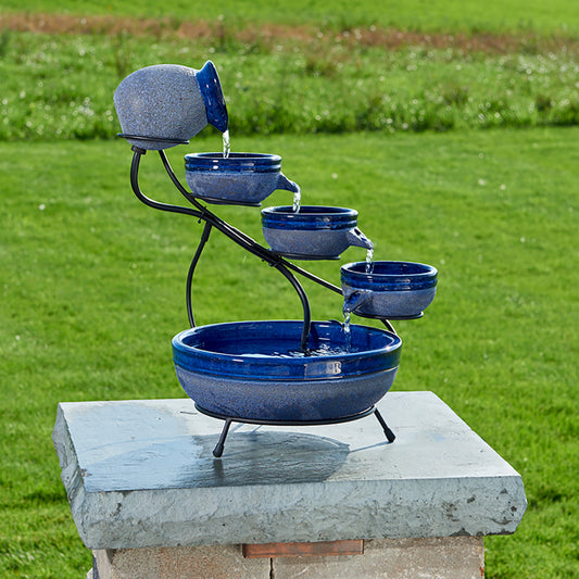 Cascade Solar Fountain - Blueberry
