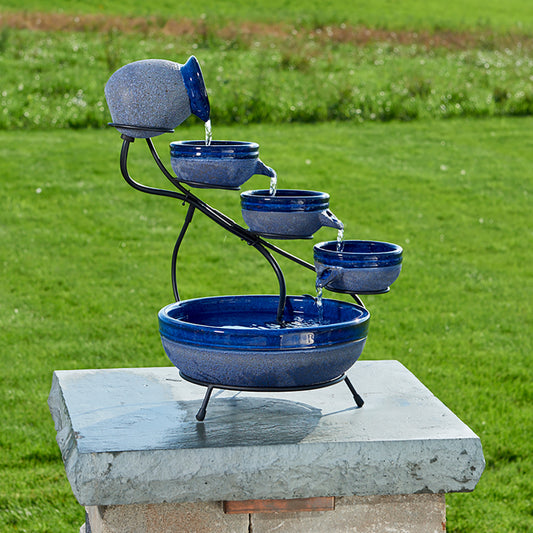 Cascade Solar Fountain - Blueberry