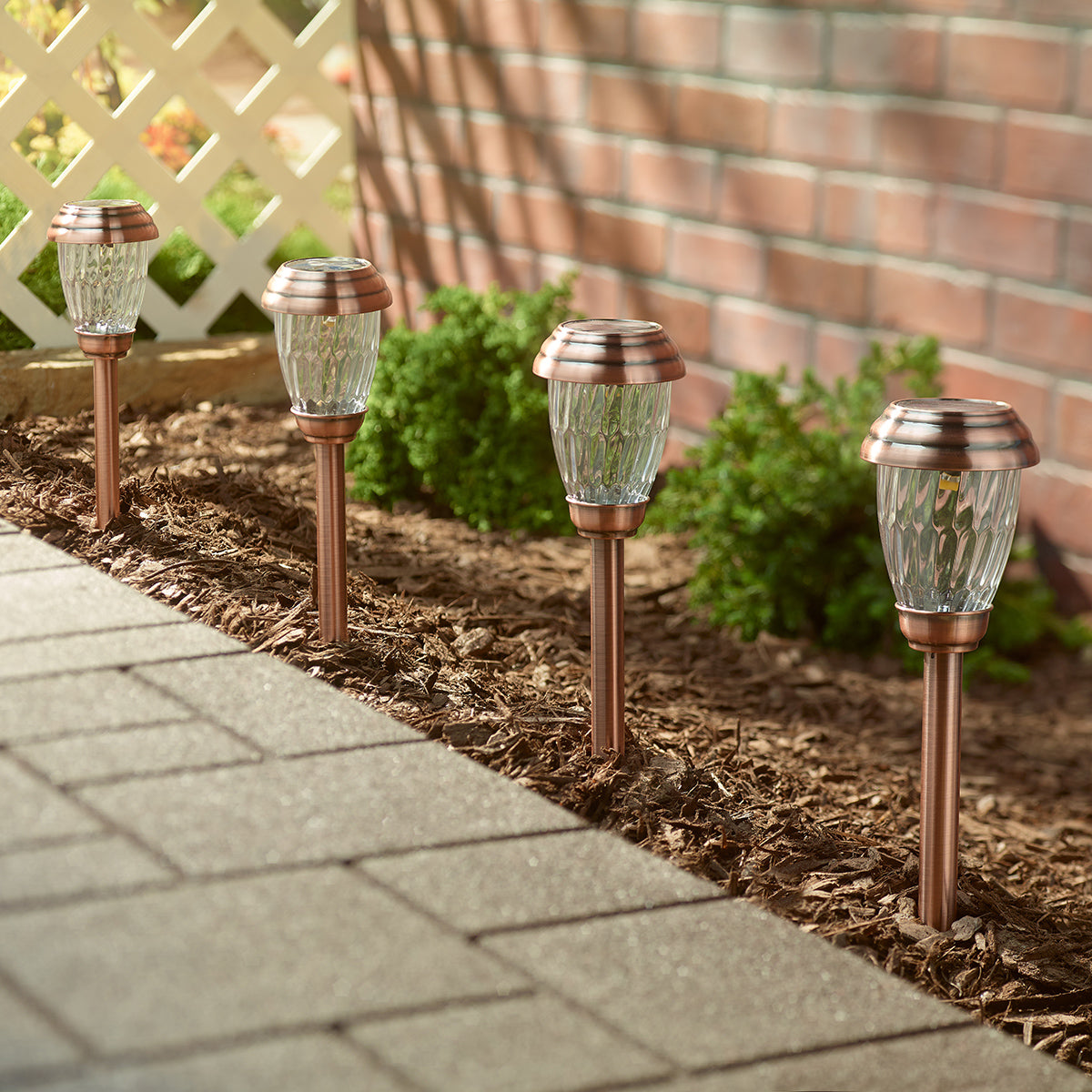 Charleston 6pack Solar Pathway Lights - Copper