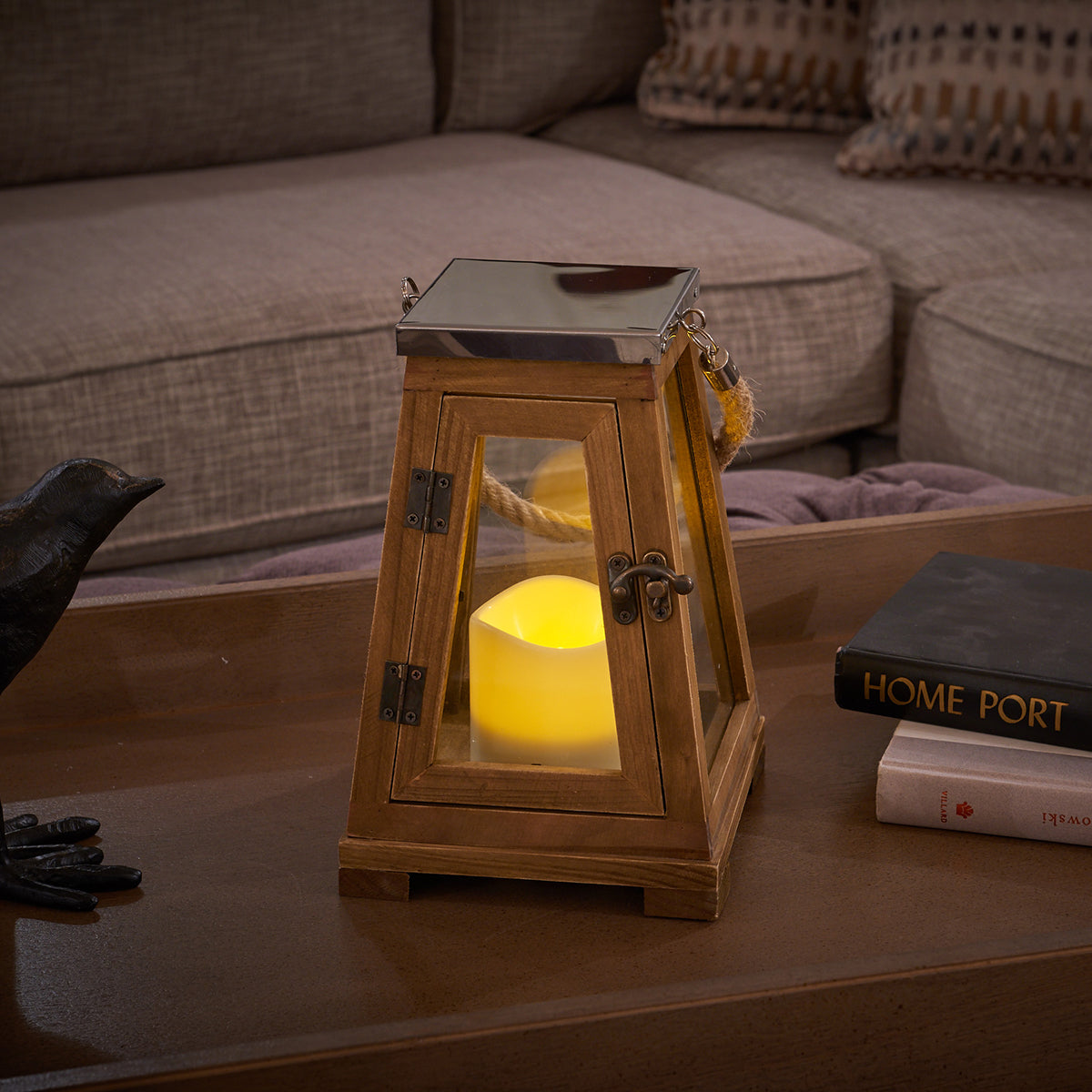 Newport 9"" LED Candle Lantern