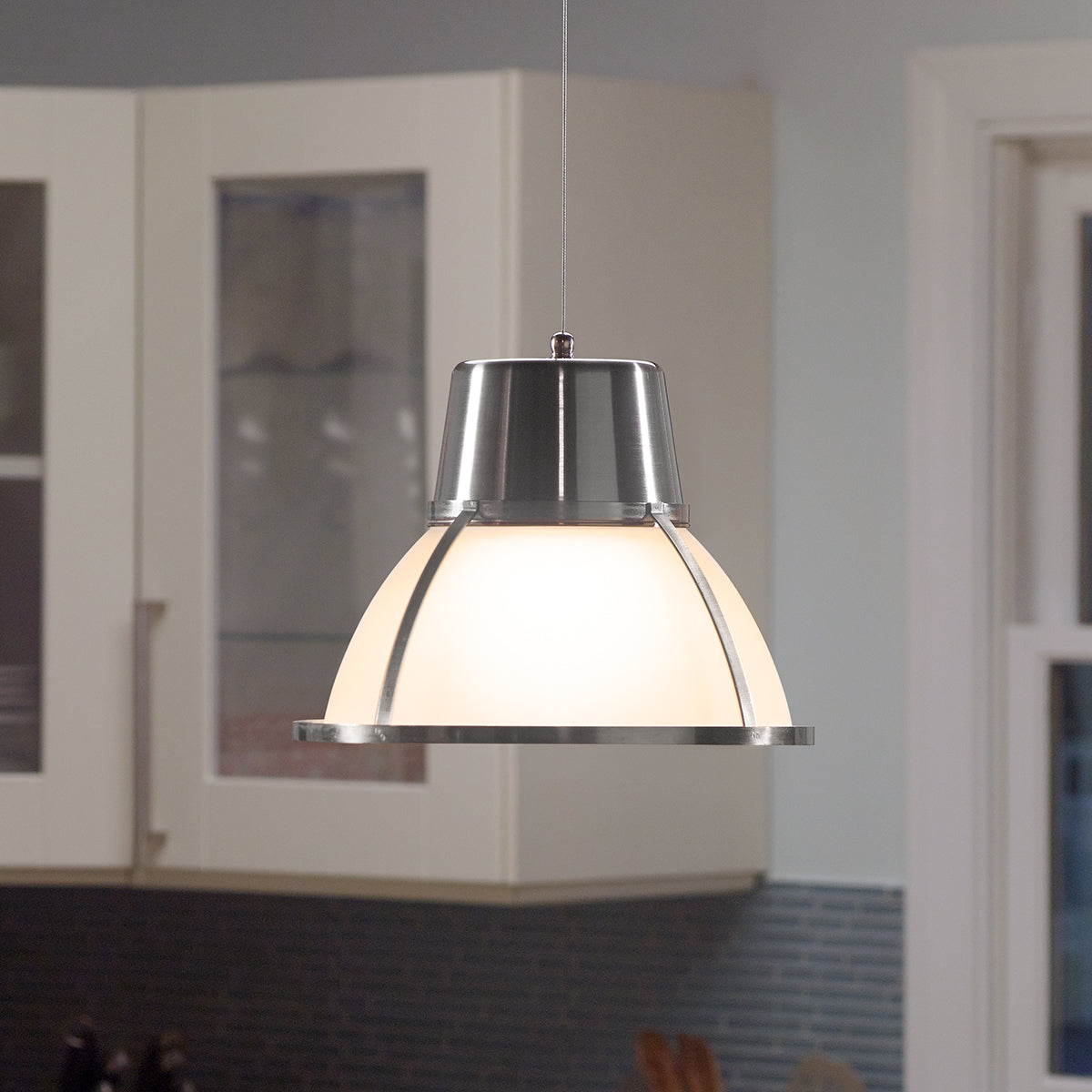 Bente Glass Pendant Light - Nickel