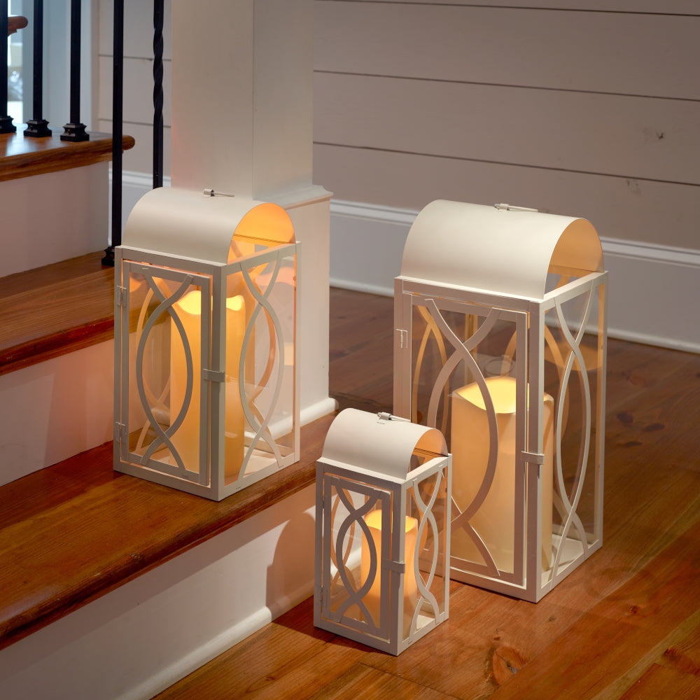 Rogan Candle Lanterns (Set of 3) - White
