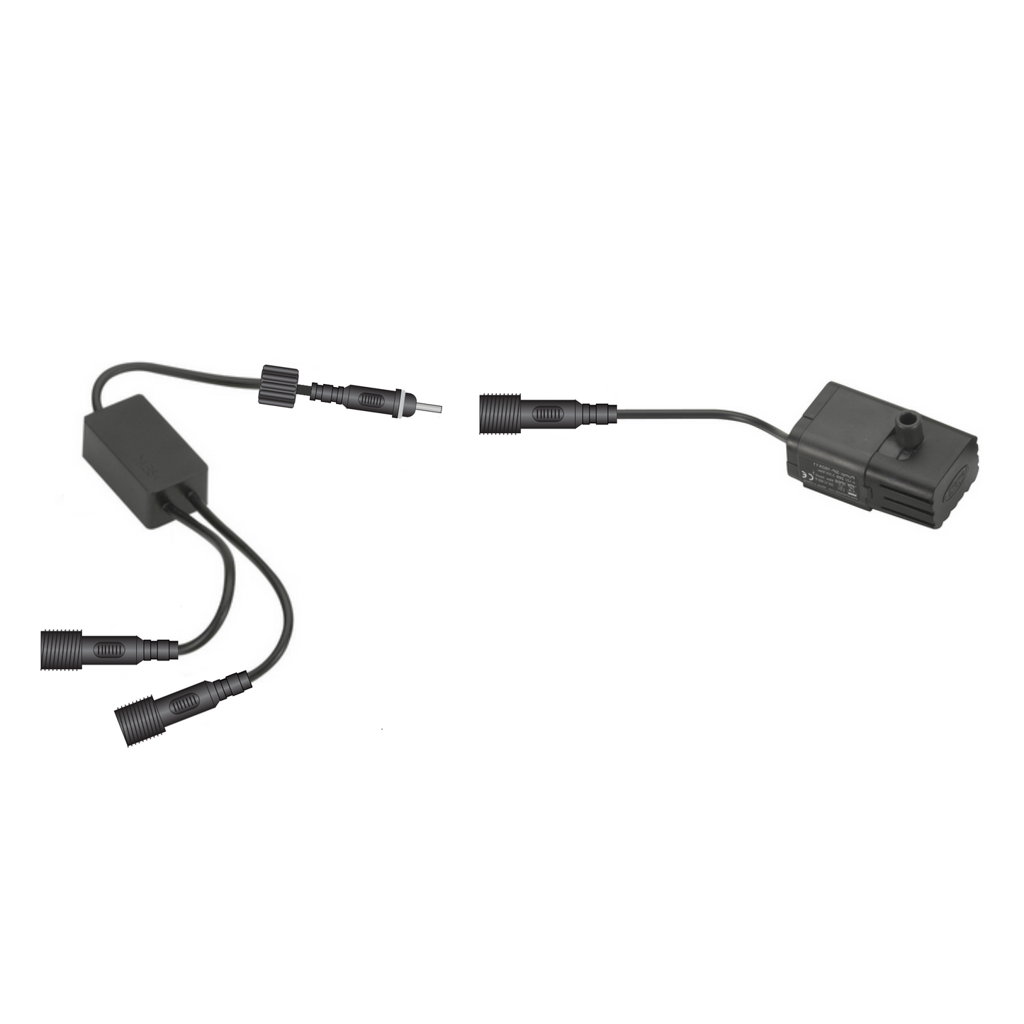 SP-160X12T Pump with 2 Plugs (for Umbrella Birdbath Fountain) *Threaded Plugs (PLEASE READ COMPATIBILITY)