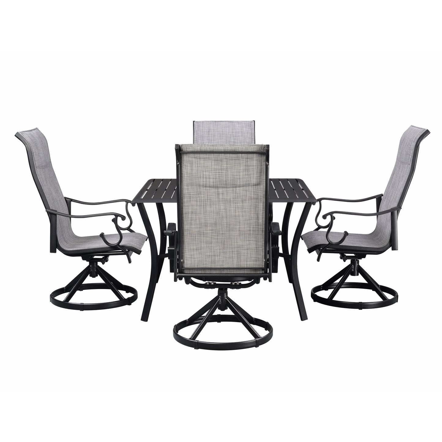 Westin 5pc Sling Dining Set - Black/Gray