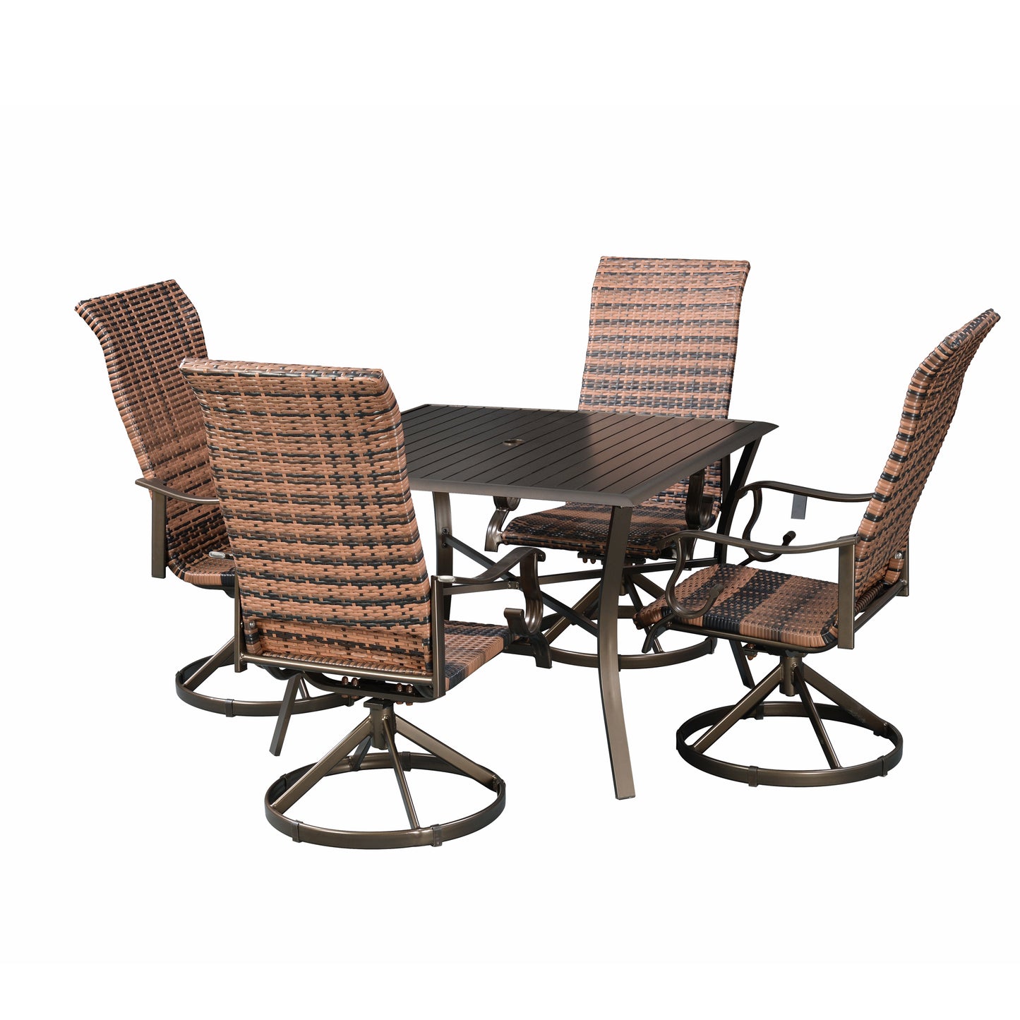 Westin 5pc Wicker Dining Set - Bronze/Brown