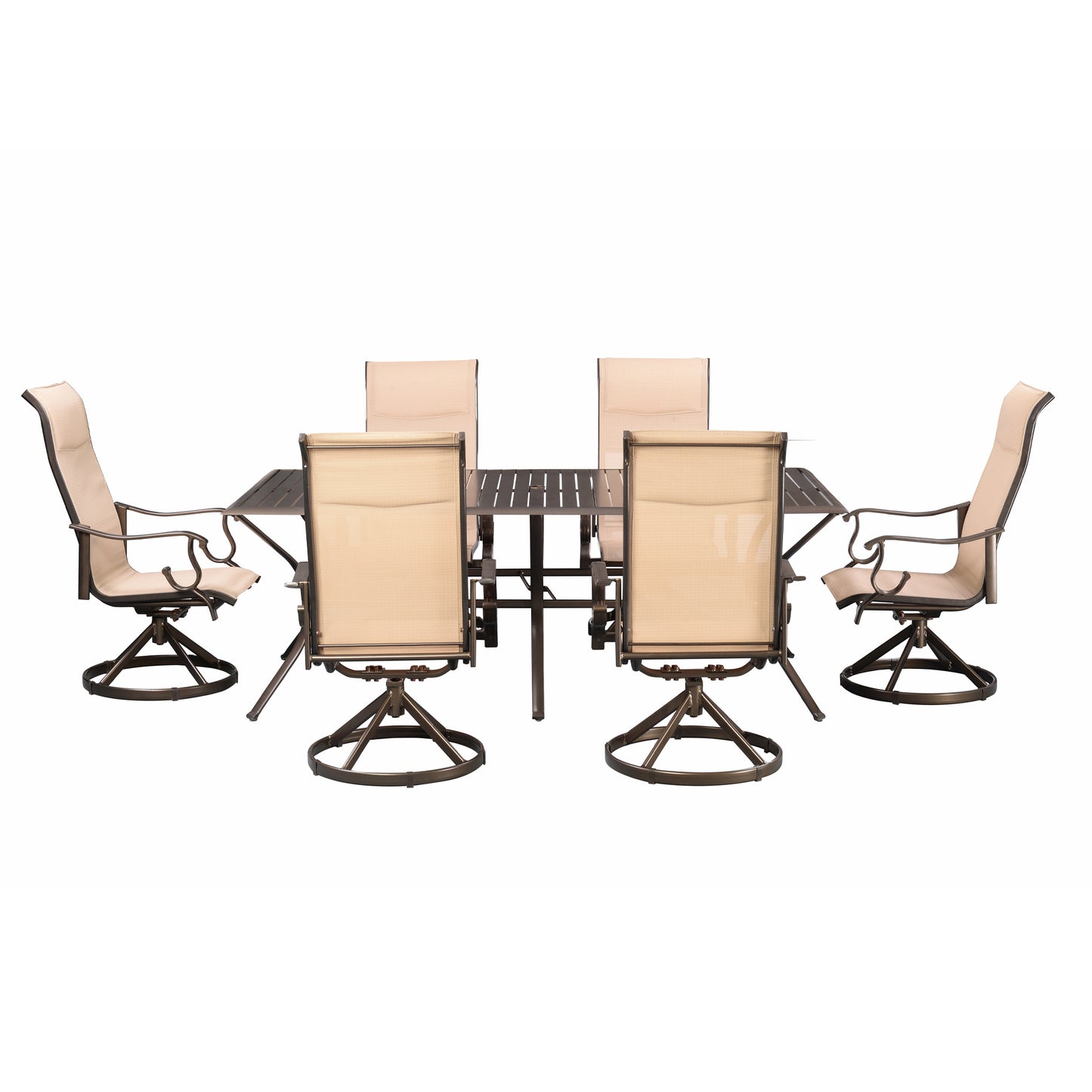 Westin 7pc Sling Dining Set - Bronze/Tan