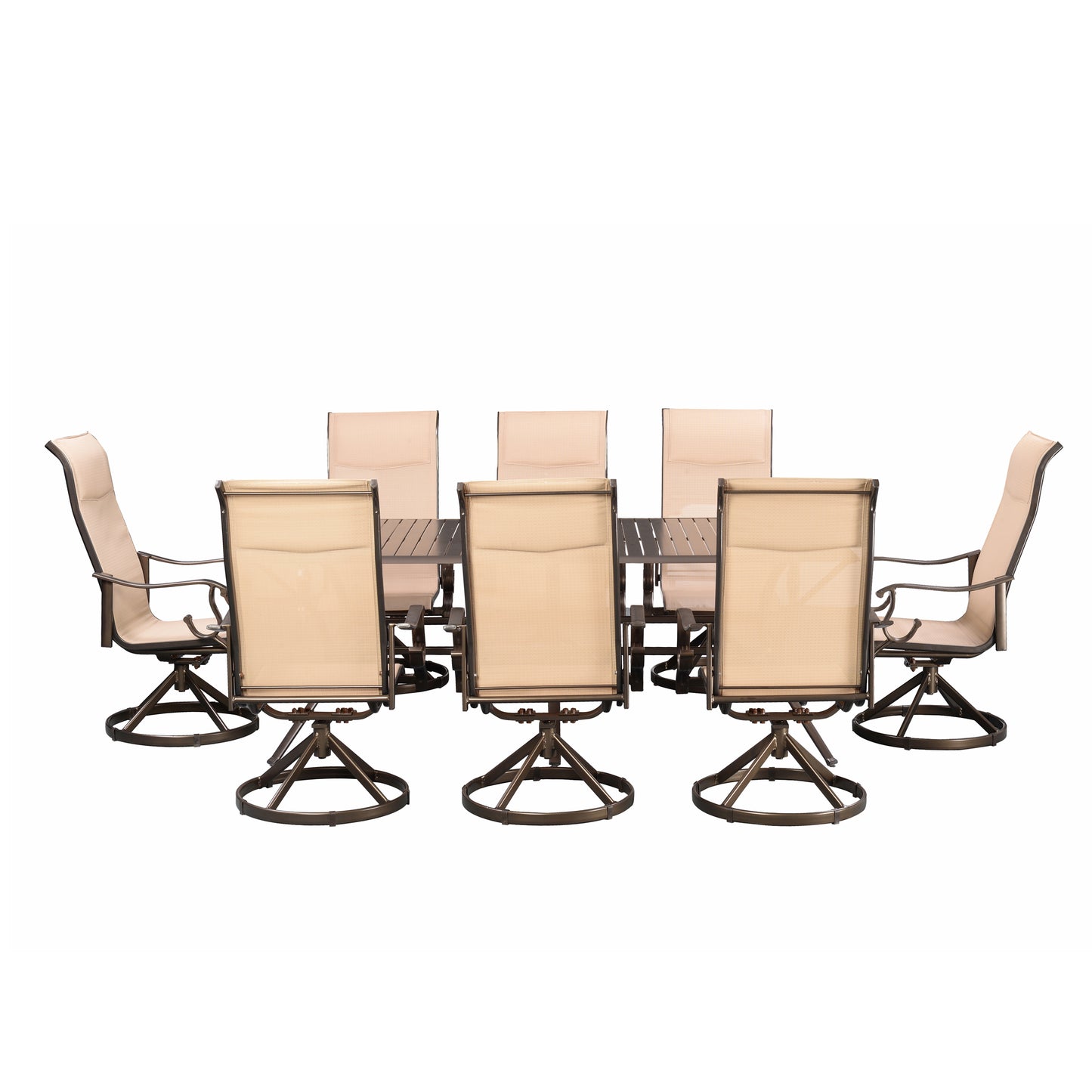 Westin 9pc Sling Dining Set - Bronze/Tan