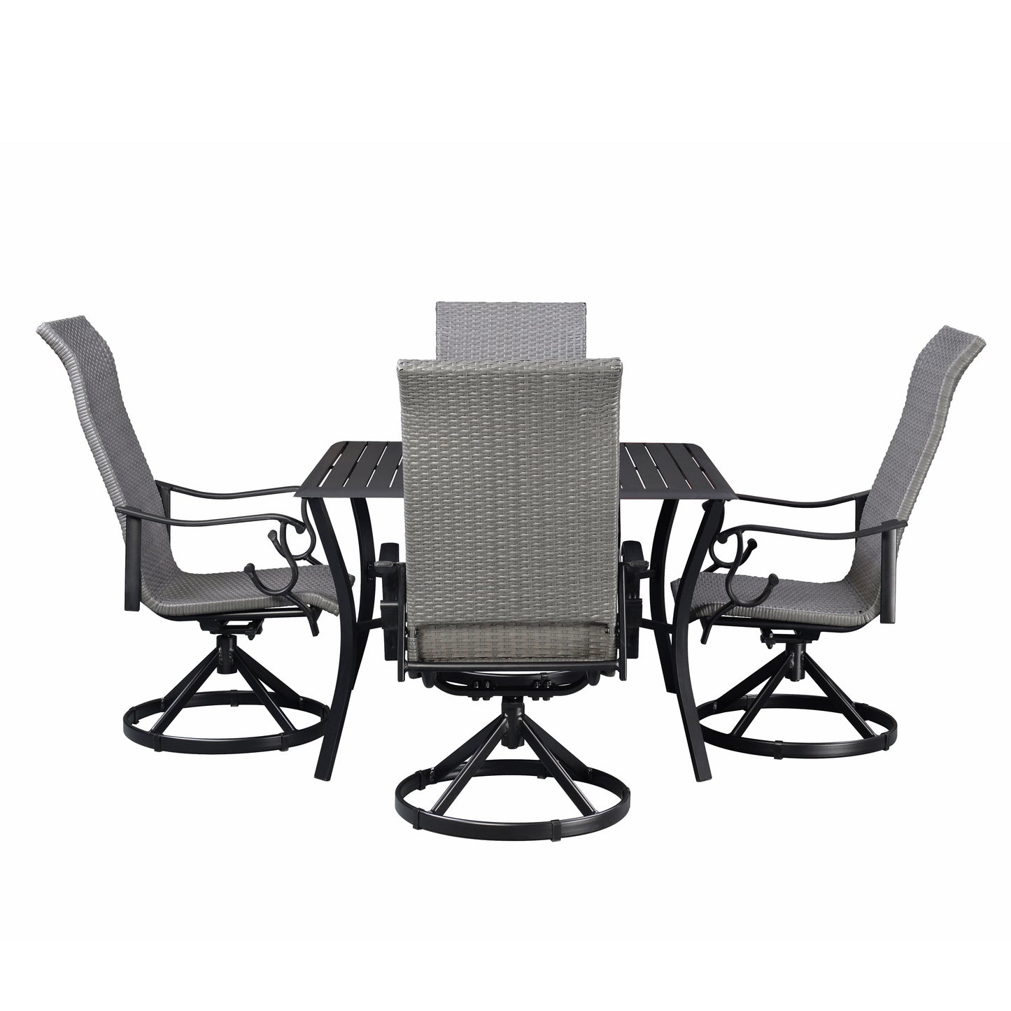 Westin 5pc Wicker Dining Set - Black/Gray