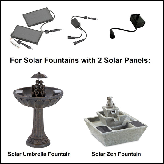 2030PKSW Solar Kit with Water Sensor for Dual Panel Fountain