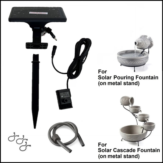 2050PKST Standard Solar Kit for Pouring/Cascade Fountain on Metal Stand *Threaded Plug
