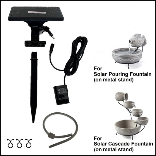 2050PKS-T(GE) Standard Solar Kit for Pouring/Cascade Fountain on Metal Stand *Threaded Plugs