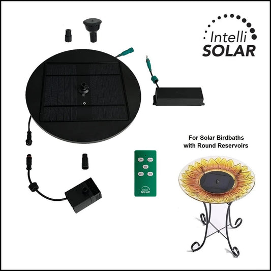 2060PKMR IntelliSOLAR Kit with Remote and Mounting Ring for Birdbath Fountain with Round Reservoir