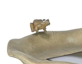 2 Frogs for Acadia Birdbath (thin peg for bowl with 2-tab connector)