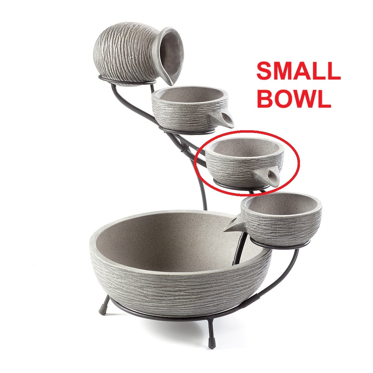 Small Bowl for Oslo Grey Cement Cascade