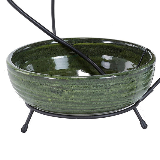 Large Bowl for Bamboo Green Ceramic Cascade