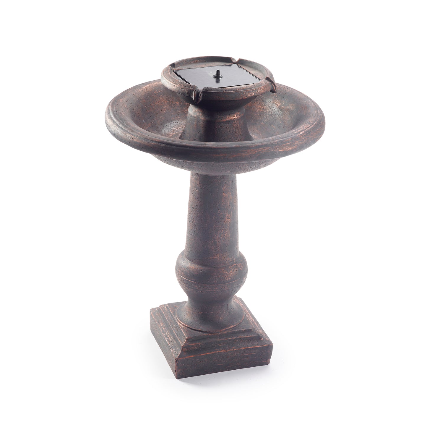 Chatsworth 2-Tier IntelliSOLAR Fountain with Remote - Oiled Bronze