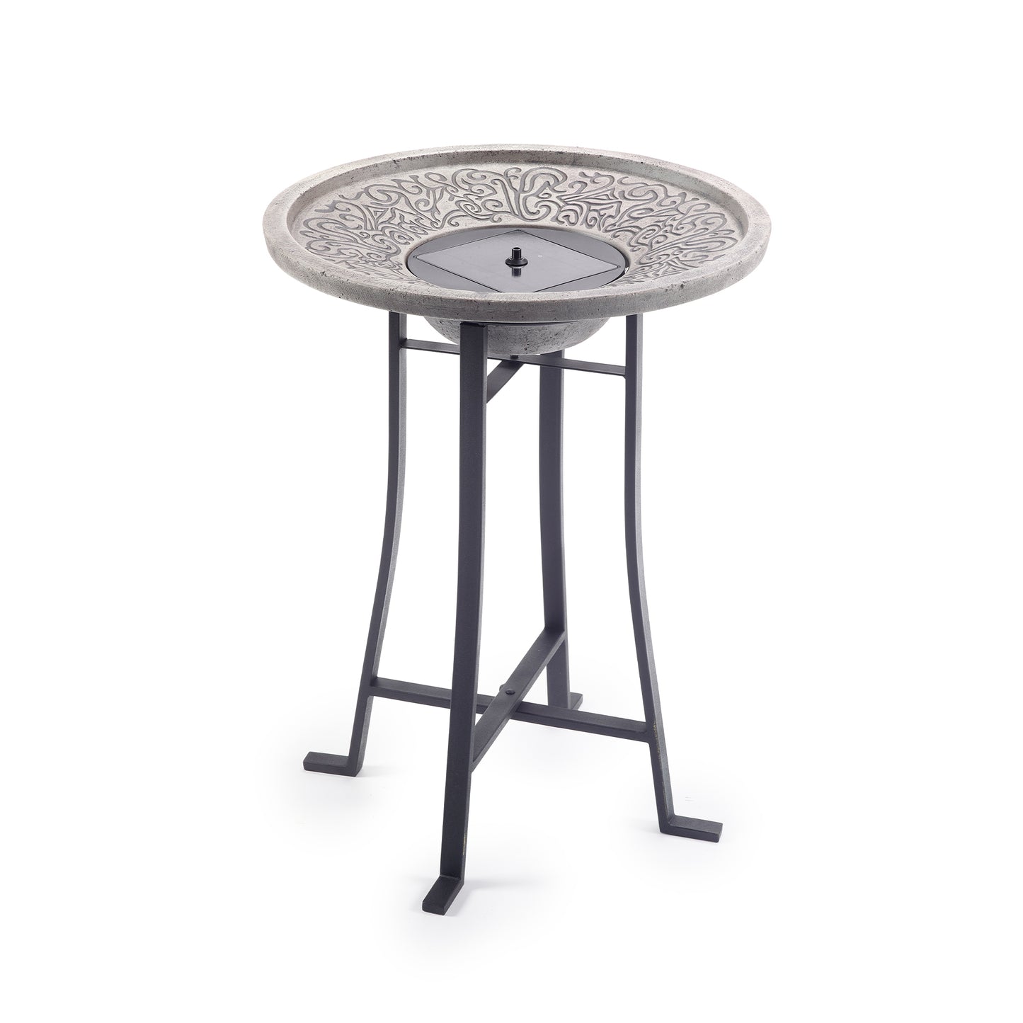 Perello IntelliSOLAR Birdbath with Remote - Distressed Gray