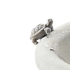 2 Turtles for Country Gardens Birdbath or 2-Tier Fountain (thin peg for bowl with 2-tab connector)