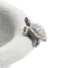 2 Turtles for Country Gardens Birdbath or 2-Tier Fountain (thin peg for bowl with 2-tab connector)