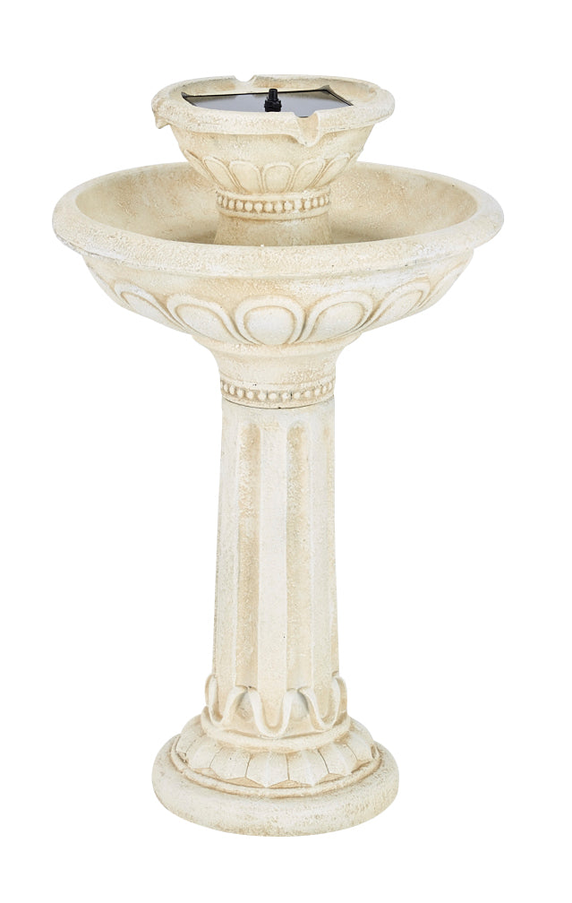 Kensington 2-Tier Solar-On-Demand Fountain - Antique White