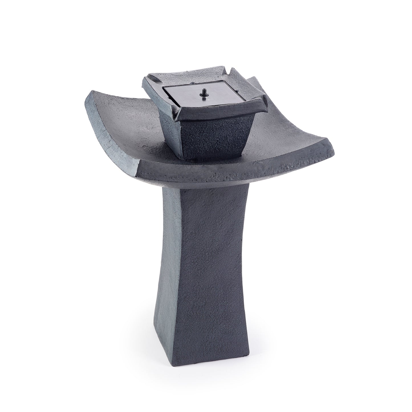 Mahayana Zen 2-Tier IntelliSOLAR Fountain with Remote - Aged Iron