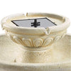 Top Tier for Palermo 2-Tier Fountain with Antique White FInish (solar kit not included)