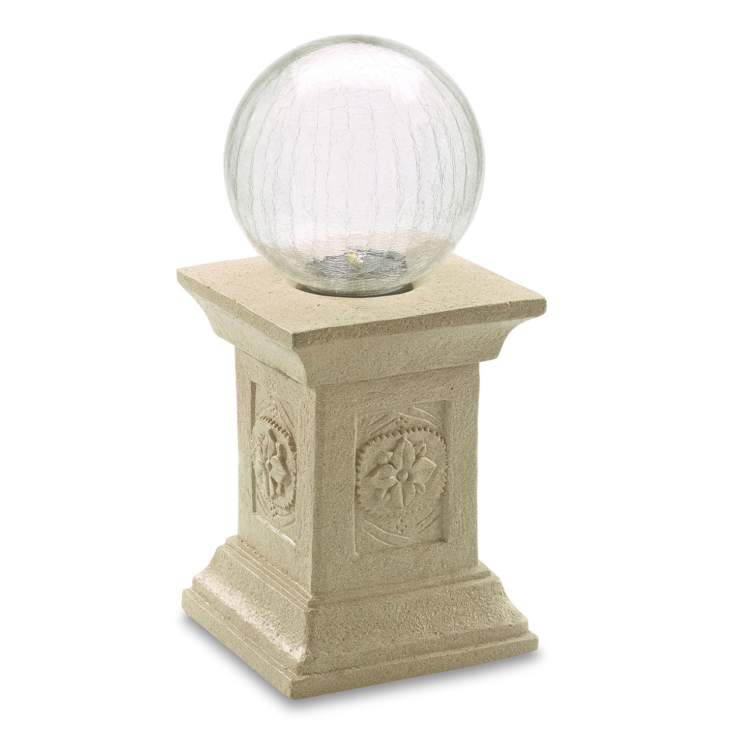 Solar Gazing Ball with Tuscan Pedestal