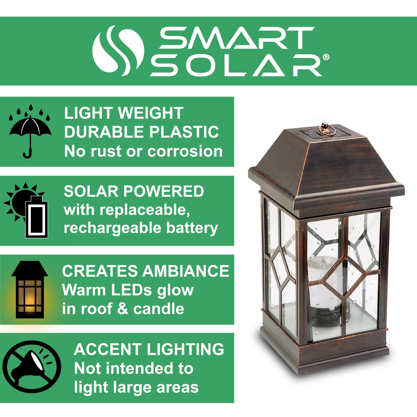 San Felipe Estate Solar Lantern (22"H)