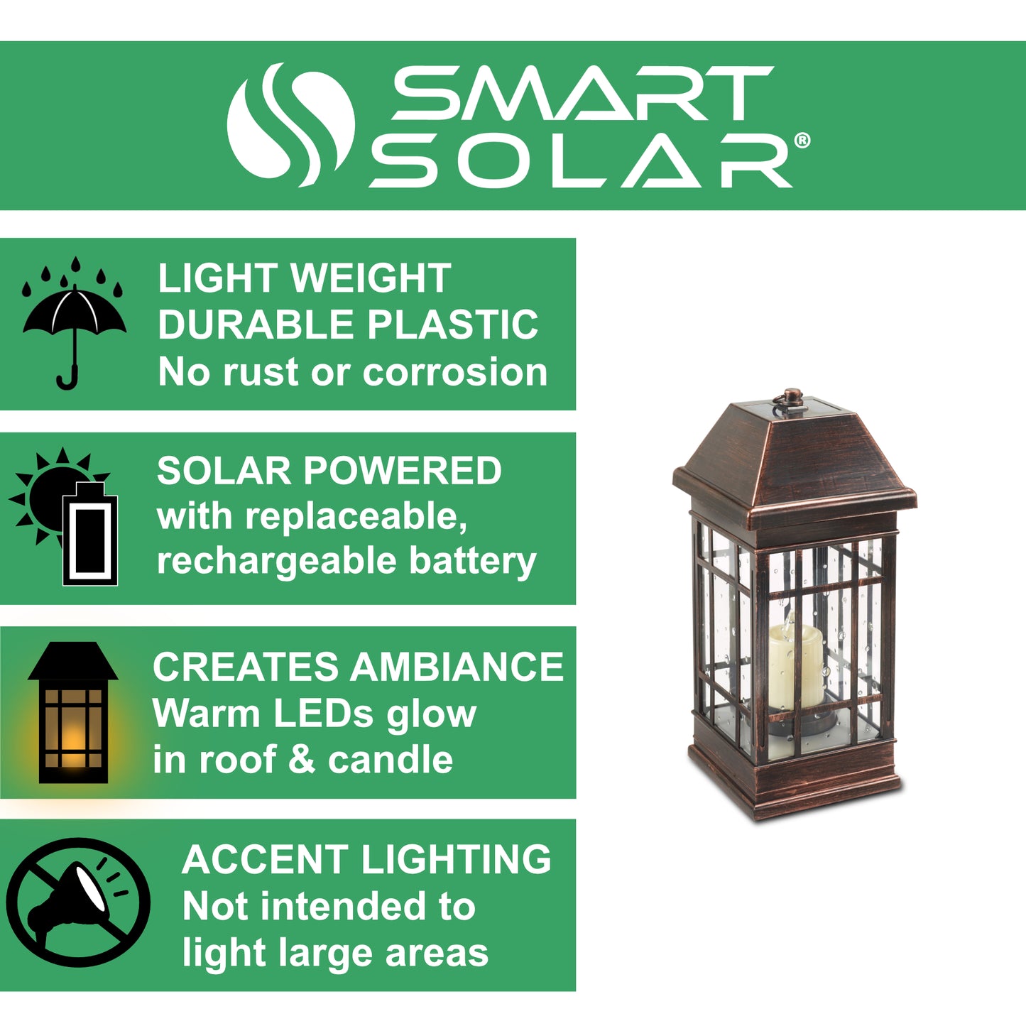 San Rafael II Solar Mission Lantern (15"H)