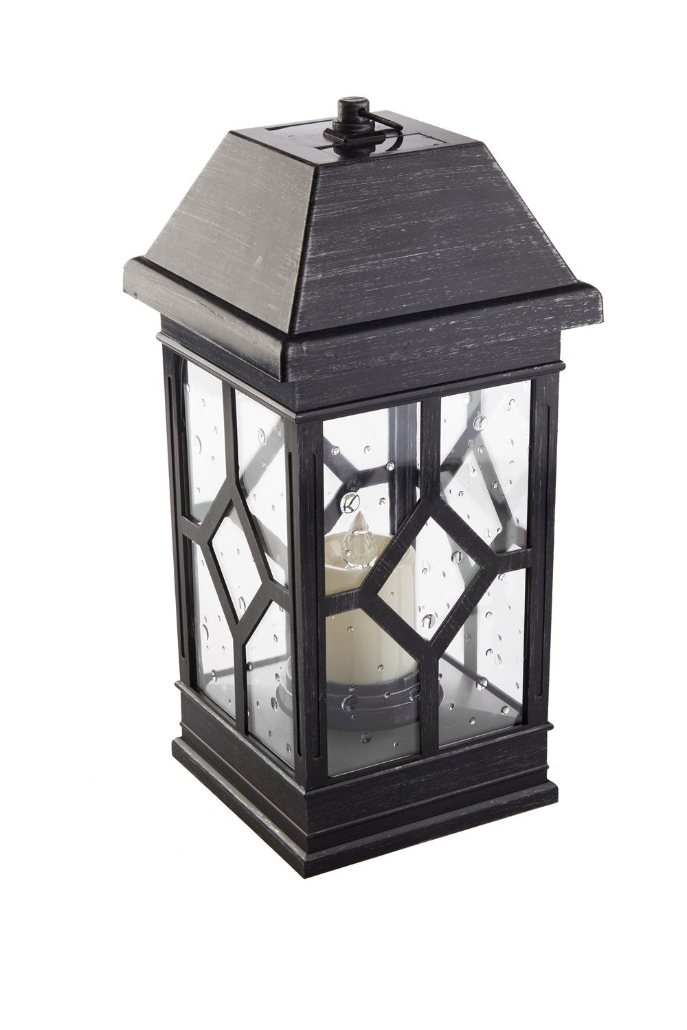 San Felipe Estate Solar Lantern (22"H) - Pewter