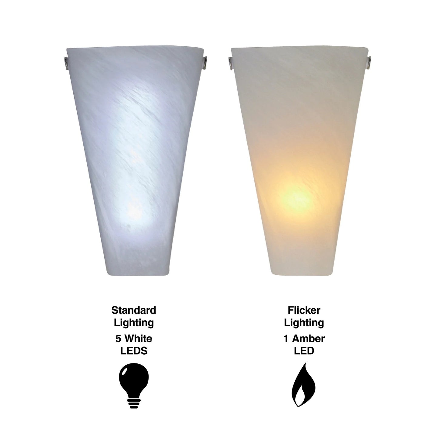 Vertical LED Backplate for Sconce Lights (White/Amber modes)