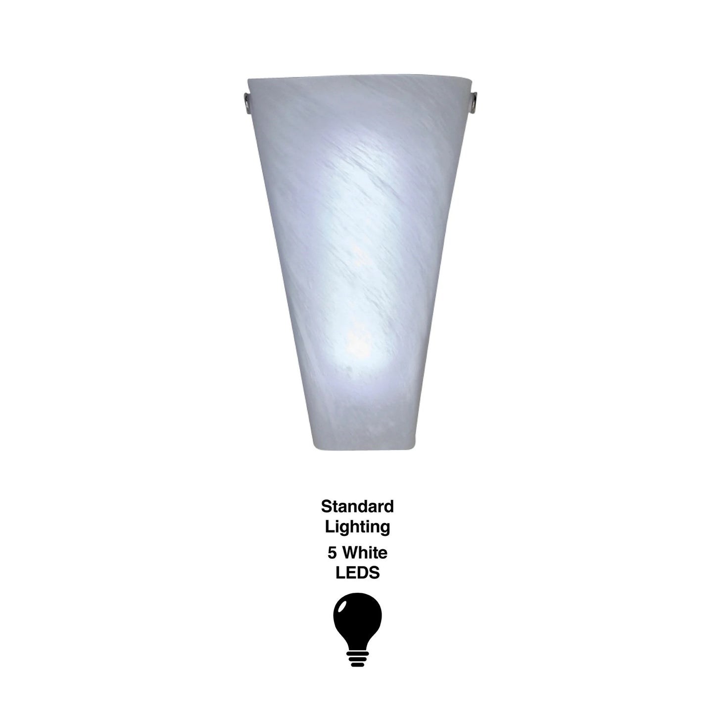 Vertical LED Backplate for Sconce Lights (White)