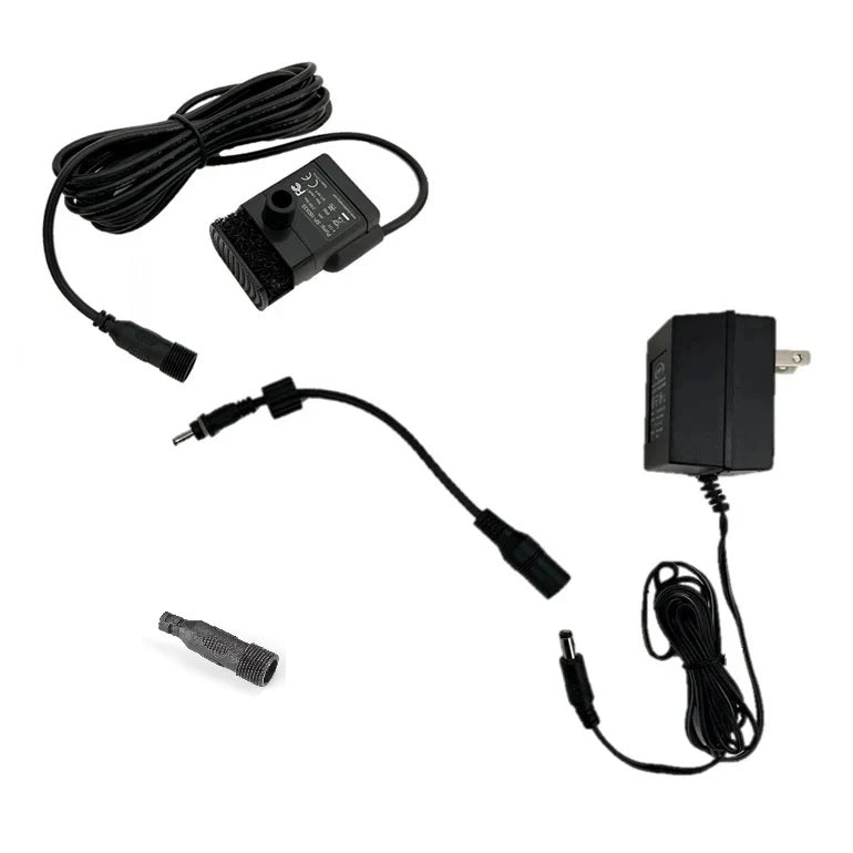Solar to Electric Conversion Kit for Standard Solar & Solar-On-Demand Birdbaths and 2-Tier Fountains with Threaded Single Pin Plug