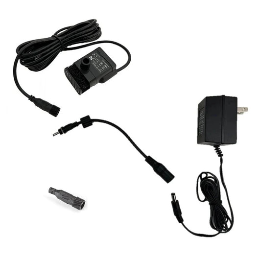Solar to Electric Conversion Kit for Standard Solar & Solar-On-Demand Birdbaths and 2-Tier Fountains with Threaded Single Pin Plug