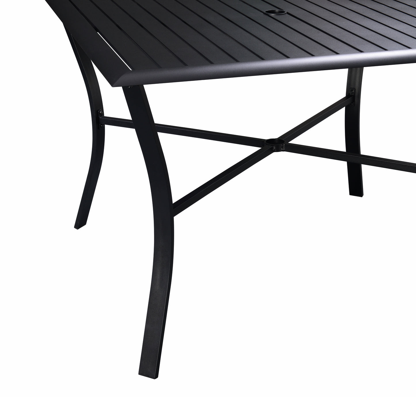 Aluminum Square Slats Table 42"- Black