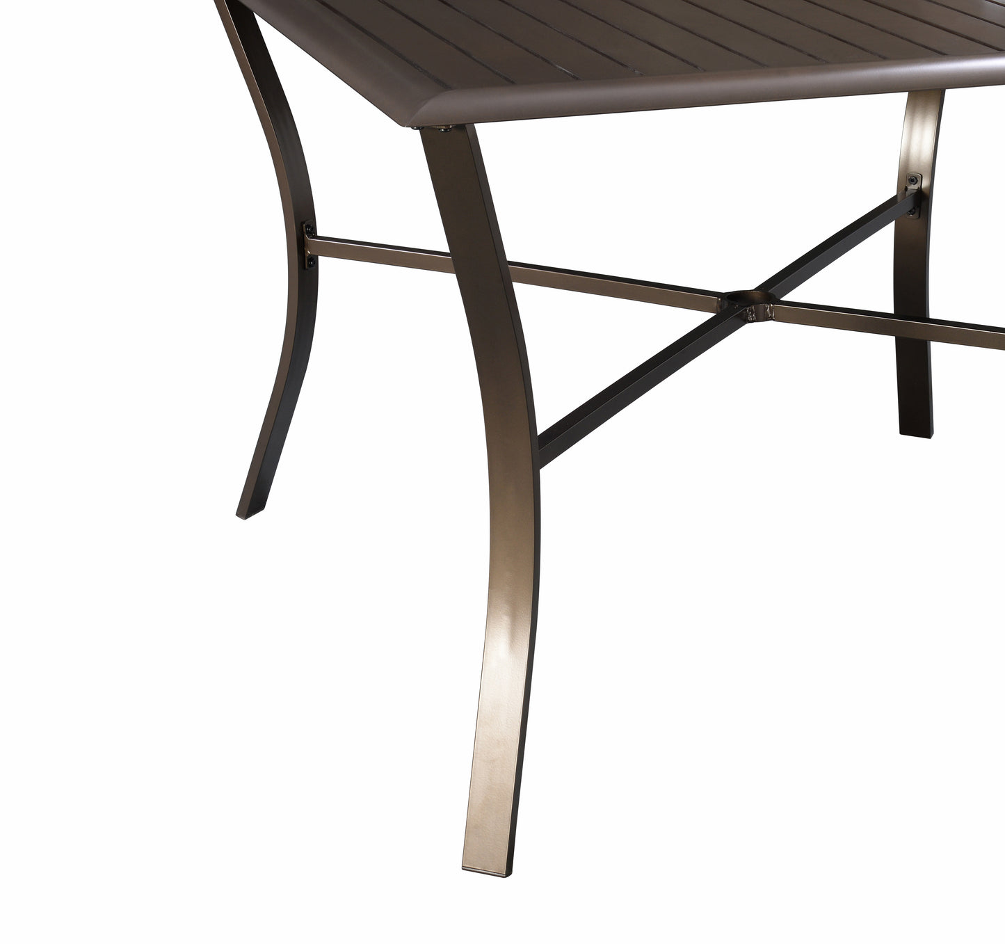 Aluminum Square Slats Table 42"- Bronze