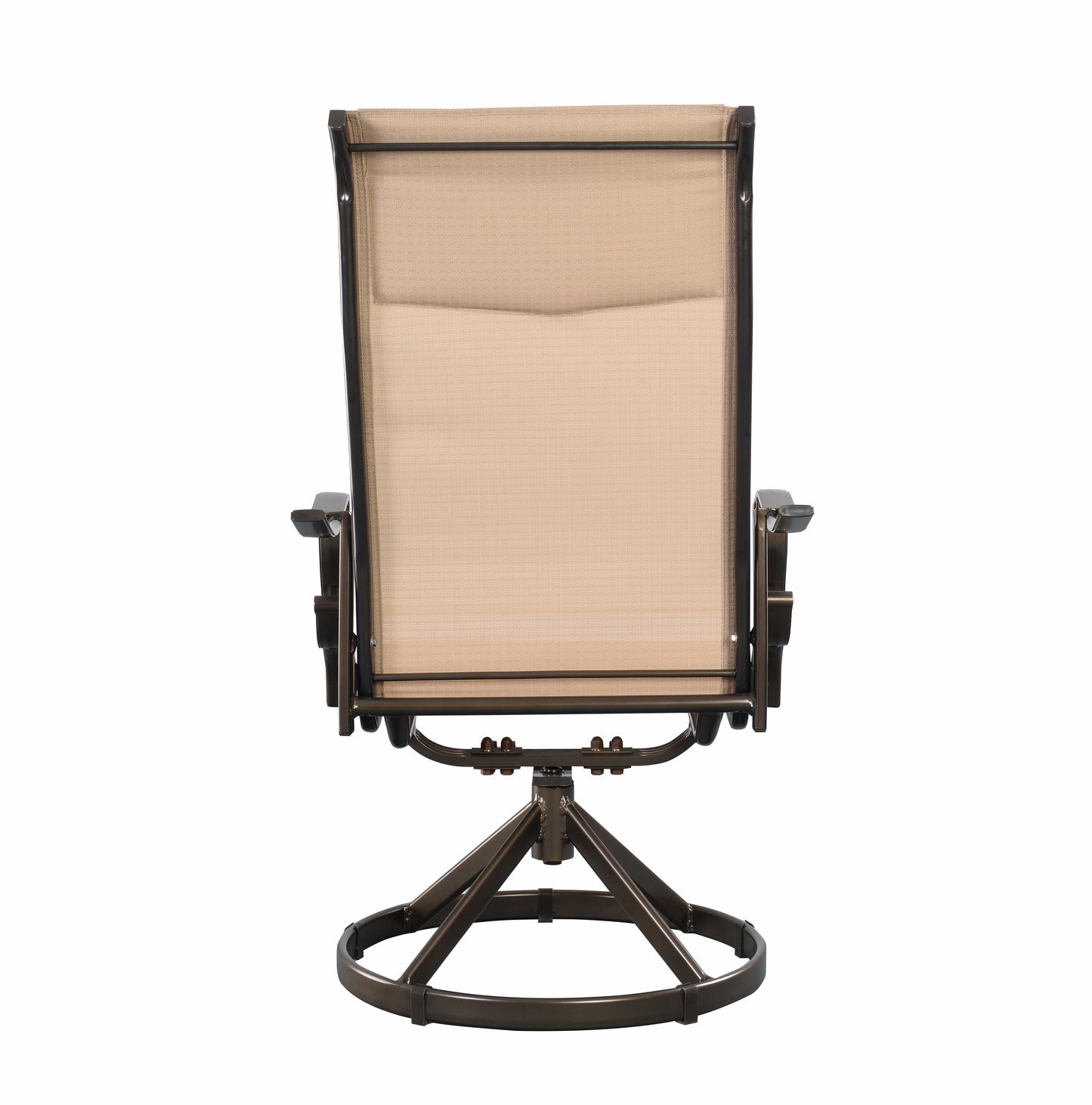 Westin Swivel Rocking Sling Dining Chair Set of 2 - Bronze/Tan