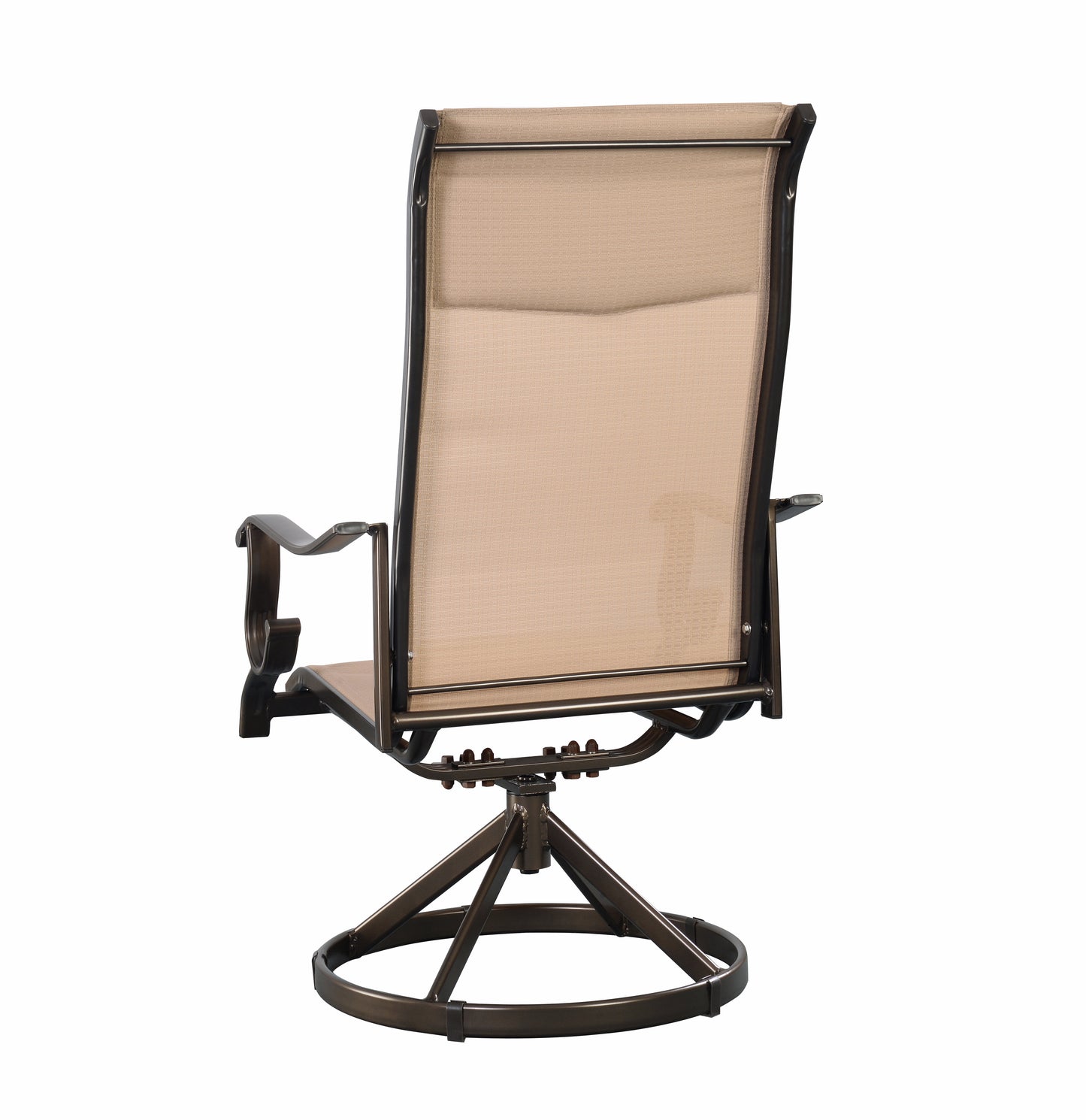 Westin Swivel Rocking Sling Dining Chair Set of 2 - Bronze/Tan