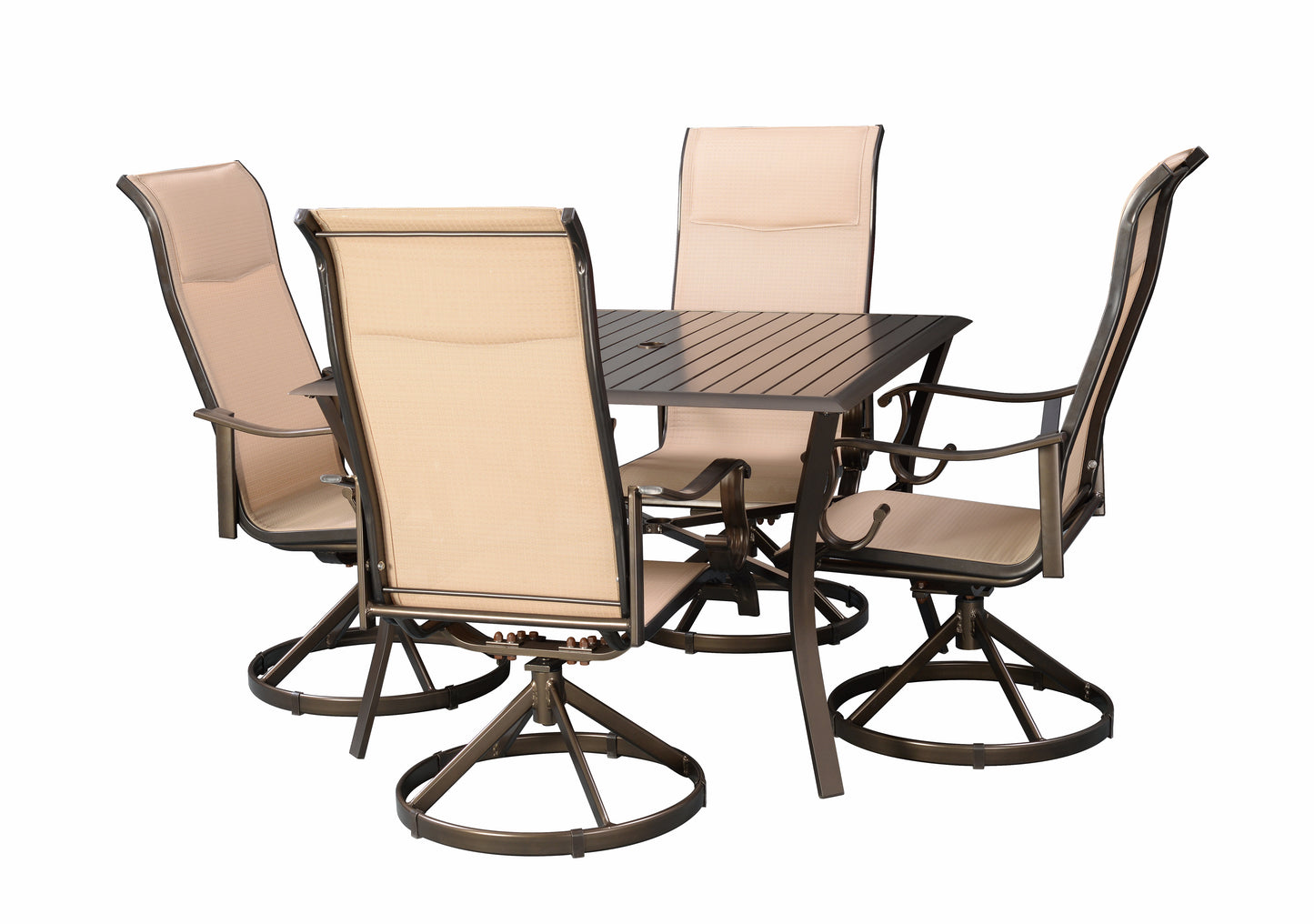 Westin 5pc Sling Dining Set - Bronze/Tan