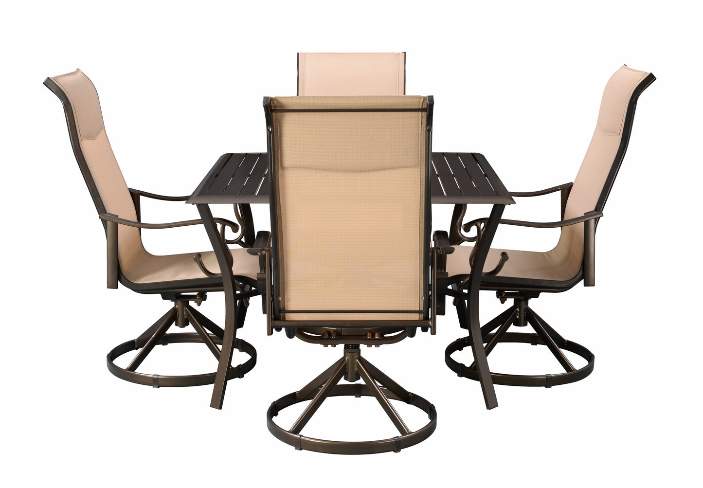 Westin 5pc Sling Dining Set - Bronze/Tan