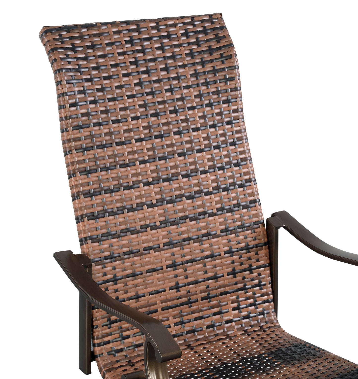 Westin Swivel Rocking Wicker Dining Chair Set of 2 - Bronze/Brown