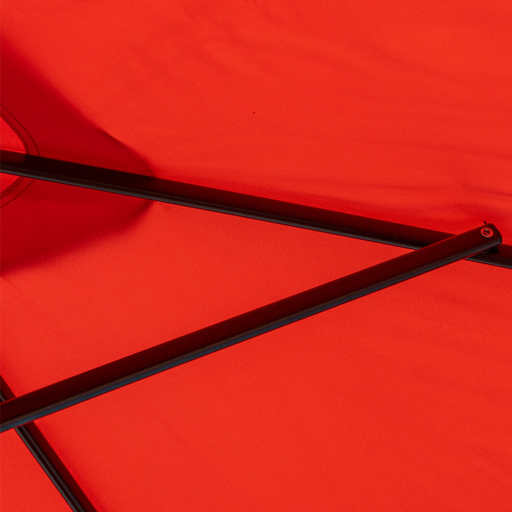 Rectangular Market Patio Umbrella - Red